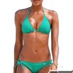 Women's Sexy Mesh Push Up Padded Halter Triangle Bikini Set Two Piece Swimsuit Green1 B07BRKNPXX